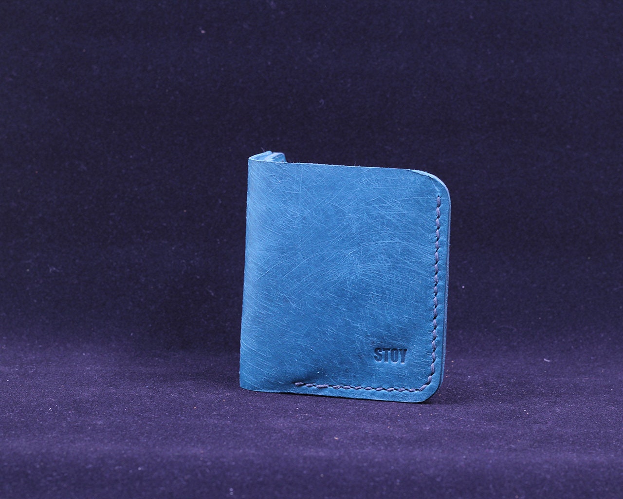 Handmade Leather Wallet - Vertical Coin Cart Wallet - Minimalist Front Pocket Wallet