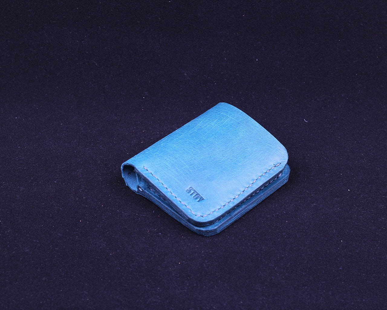 Handmade Leather Wallet - Vertical Coin Cart Wallet - Minimalist Front Pocket Wallet