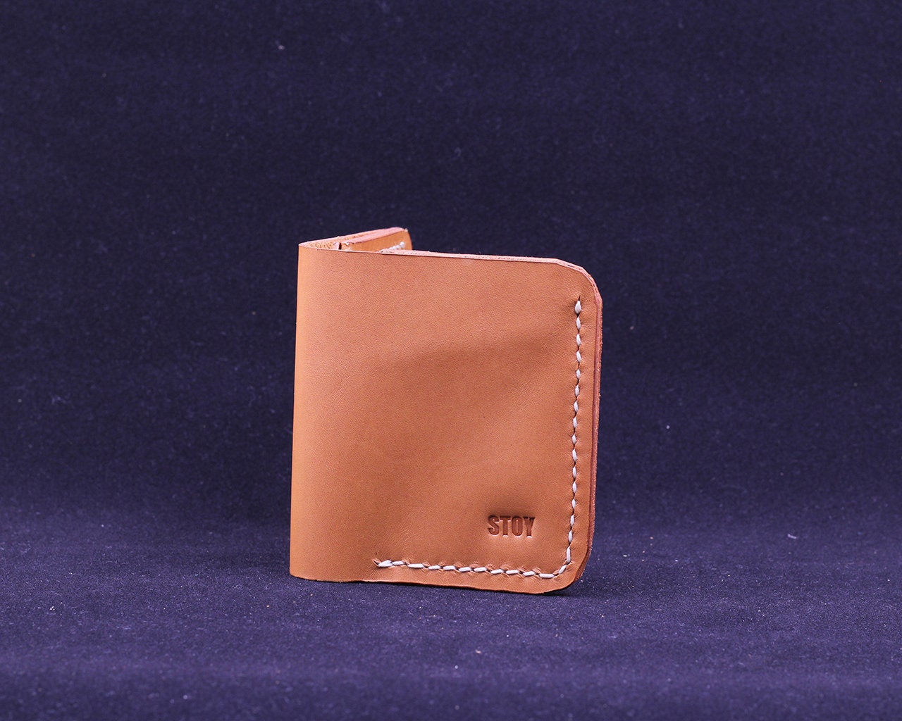 Handmade Leather Wallet - Vertical Coin Cart Wallet - Minimalist Front Pocket Wallet