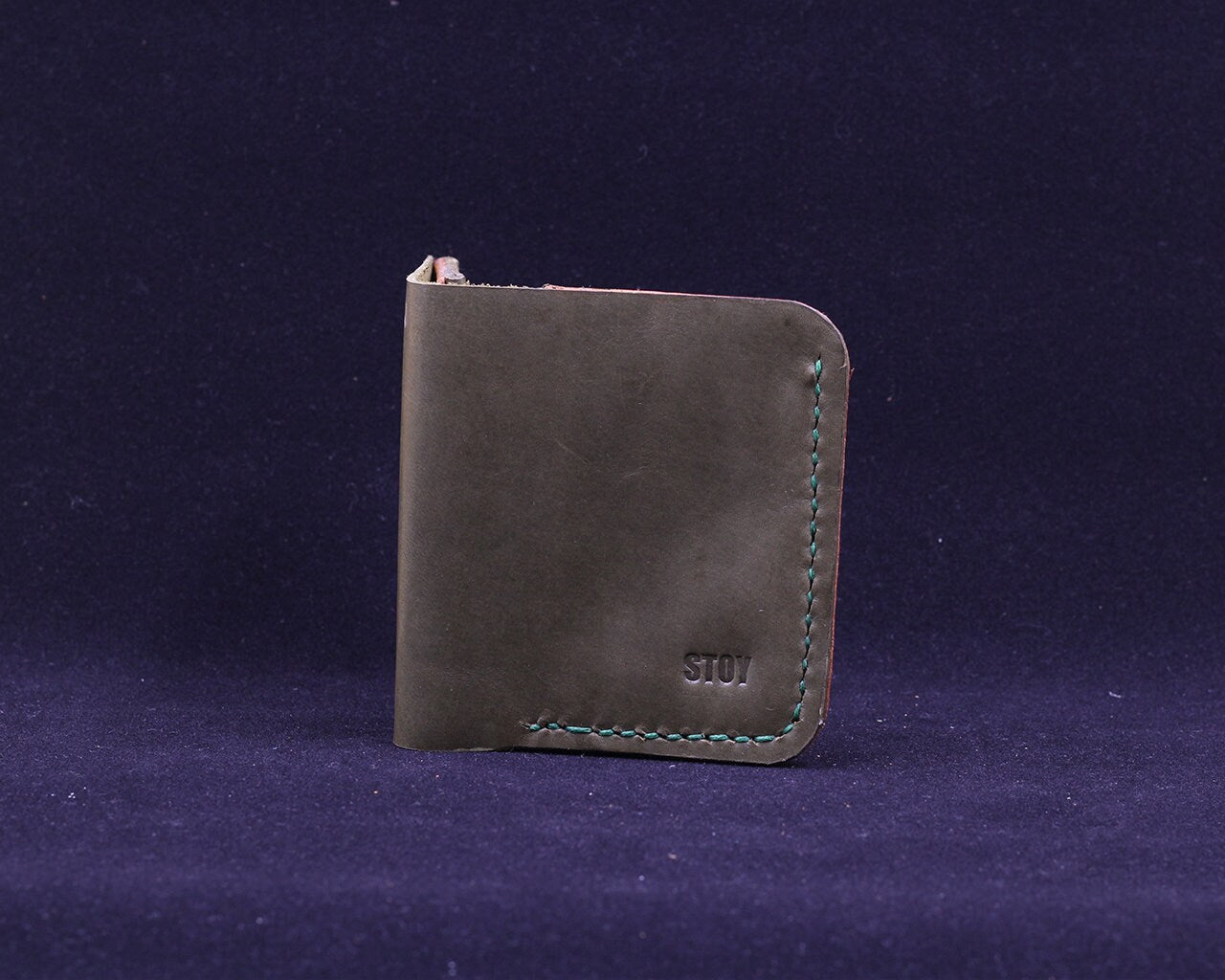 Handmade Leather Wallet - Vertical Coin Cart Wallet - Minimalist Front Pocket Wallet