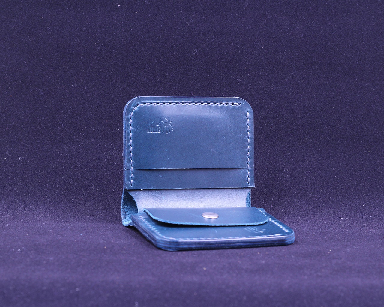 Handmade Leather Wallet - Vertical Coin Cart Wallet - Minimalist Front Pocket Wallet