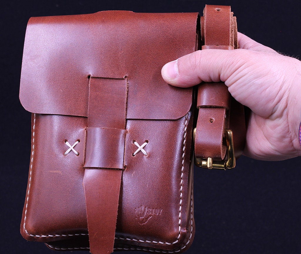 Handmade Leather Cross Body Bag, Leather Shoulder Phone Bag