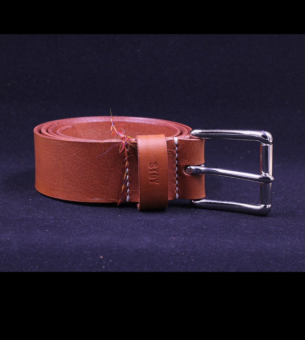 Handmade Leather Belt, Mens Leather Belt, Vegetable Tanned Cowhide Belt
