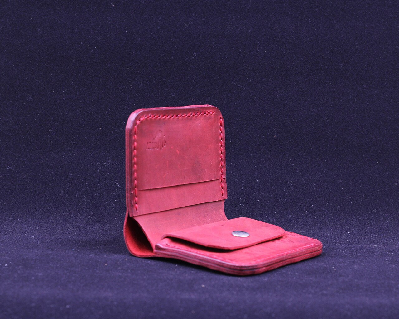 Handmade Leather Wallet - Vertical Coin Cart Wallet - Minimalist Front Pocket Wallet