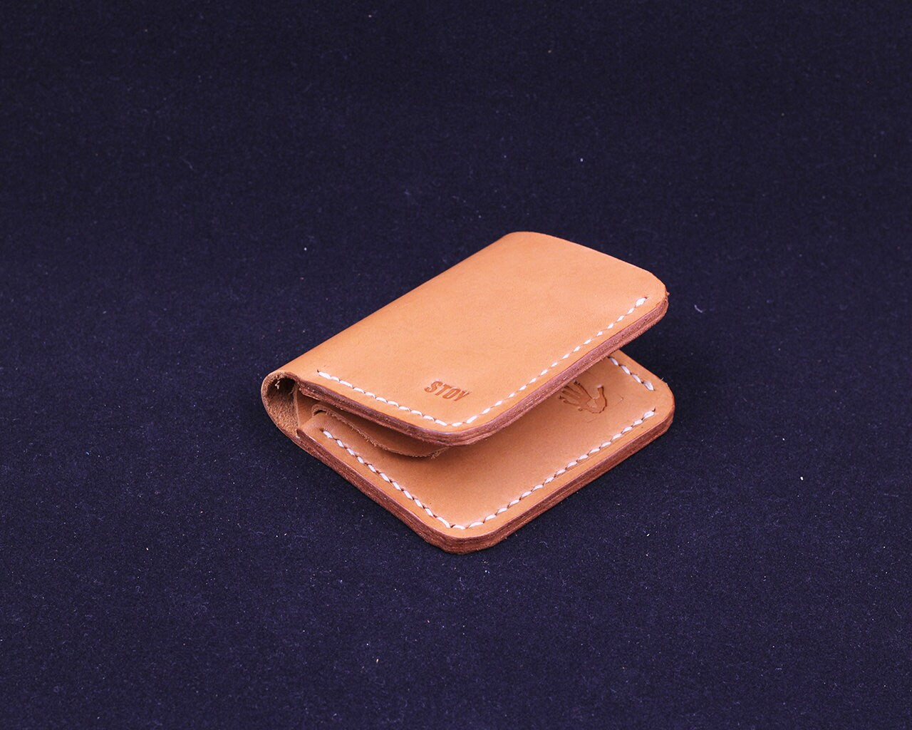 Handmade Leather Wallet - Vertical Coin Cart Wallet - Minimalist Front Pocket Wallet