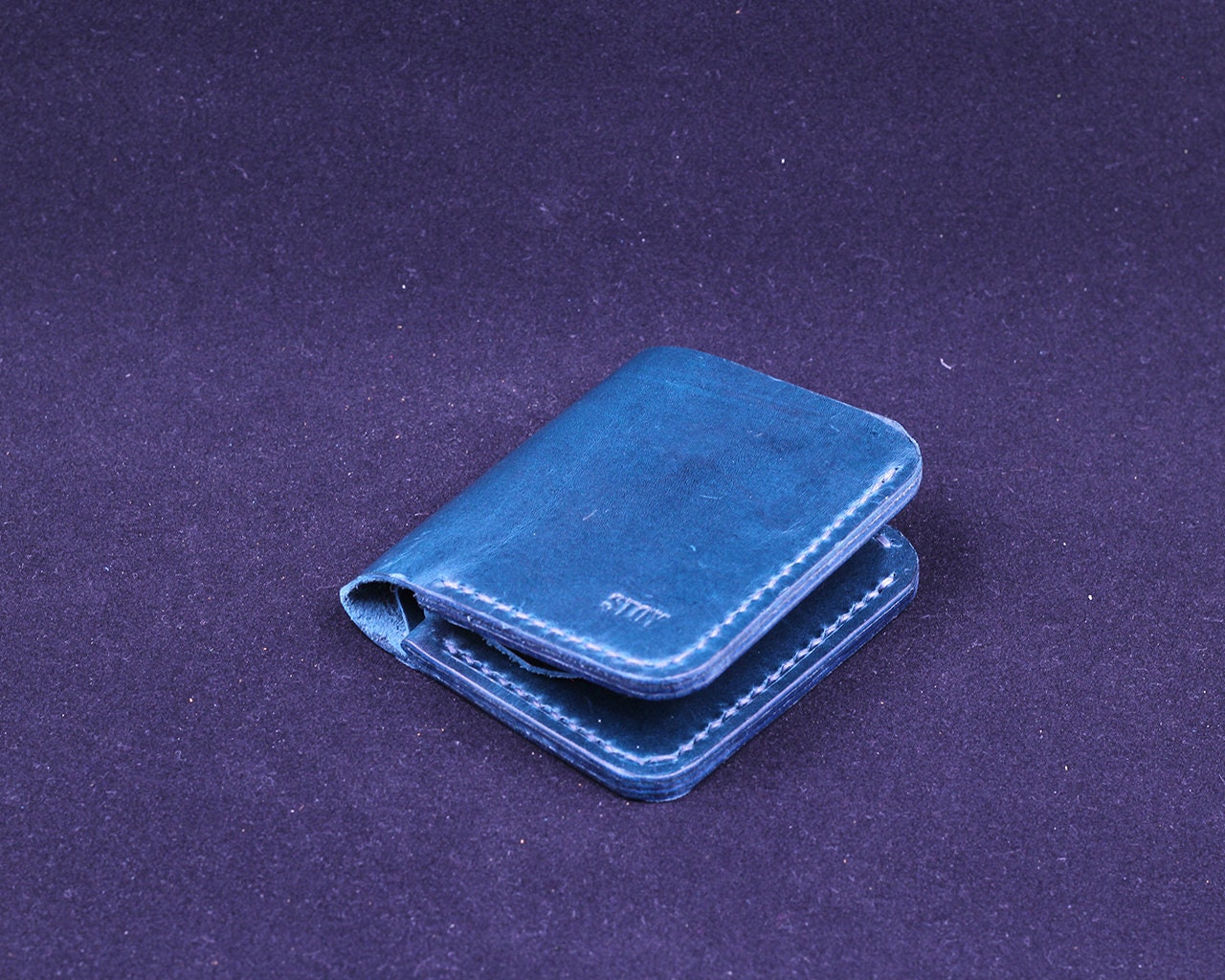 Handmade Leather Wallet - Vertical Coin Cart Wallet - Minimalist Front Pocket Wallet