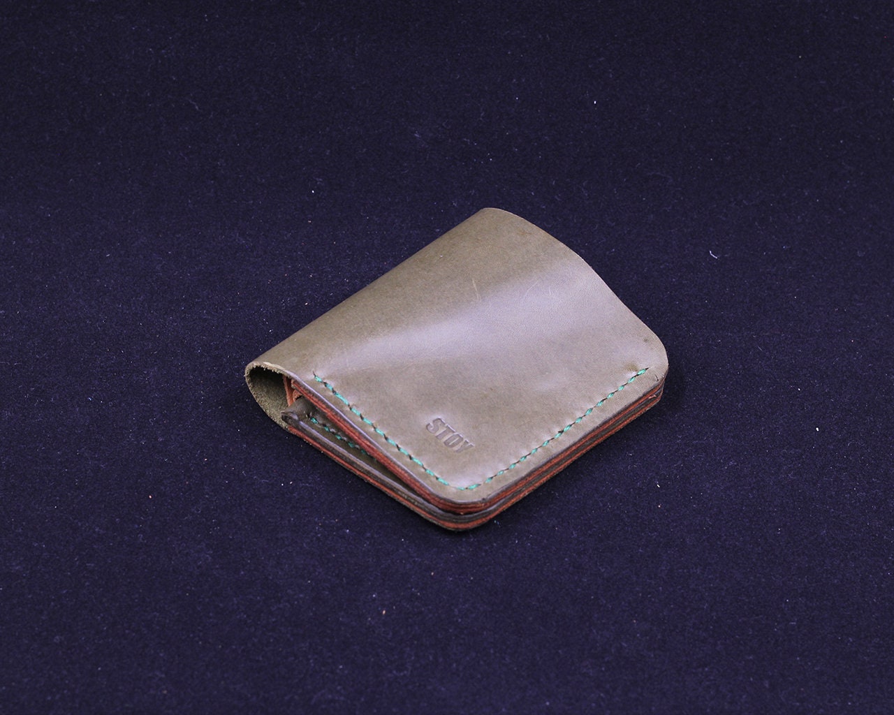 Handmade Leather Wallet - Vertical Coin Cart Wallet - Minimalist Front Pocket Wallet