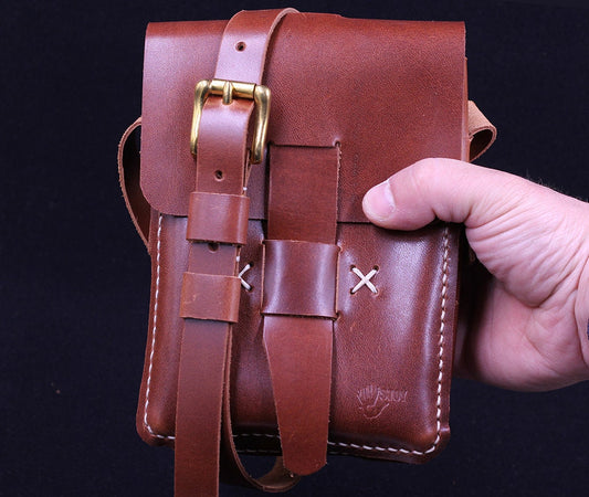 Handmade Leather Cross Body Bag, Leather Shoulder Phone Bag