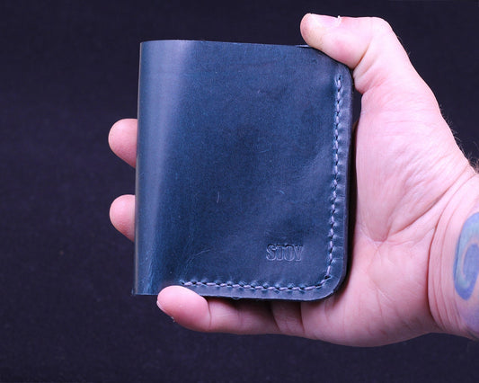 Handmade Leather Wallet - Vertical Coin Cart Wallet - Minimalist Front Pocket Wallet