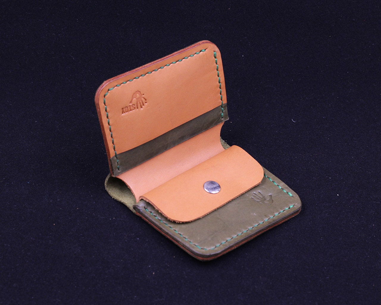 Handmade Leather Wallet - Vertical Coin Cart Wallet - Minimalist Front Pocket Wallet
