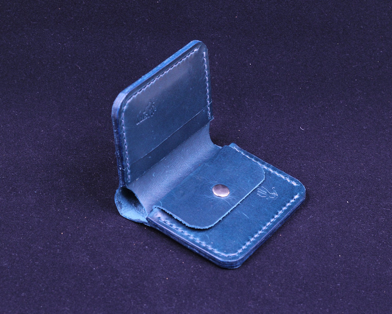 Handmade Leather Wallet - Vertical Coin Cart Wallet - Minimalist Front Pocket Wallet