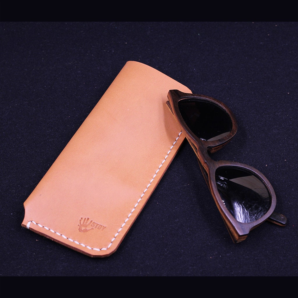 Leather Sun Glasses Case, Leather Eye Wear Case, Eyeglass Case