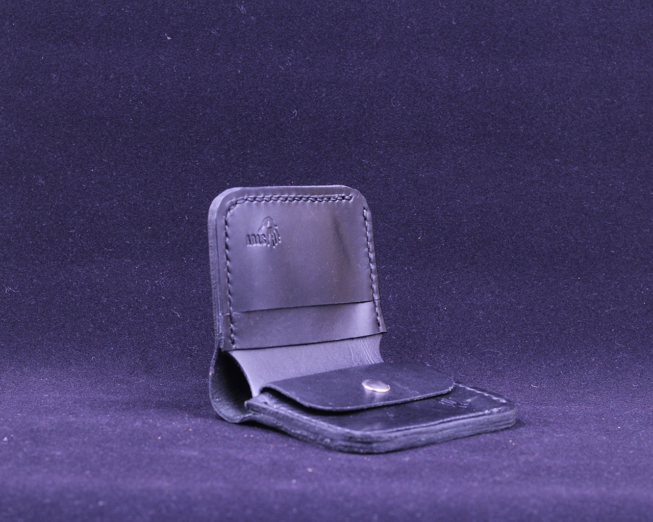Handmade Leather Wallet - Vertical Coin Cart Wallet - Minimalist Front Pocket Wallet