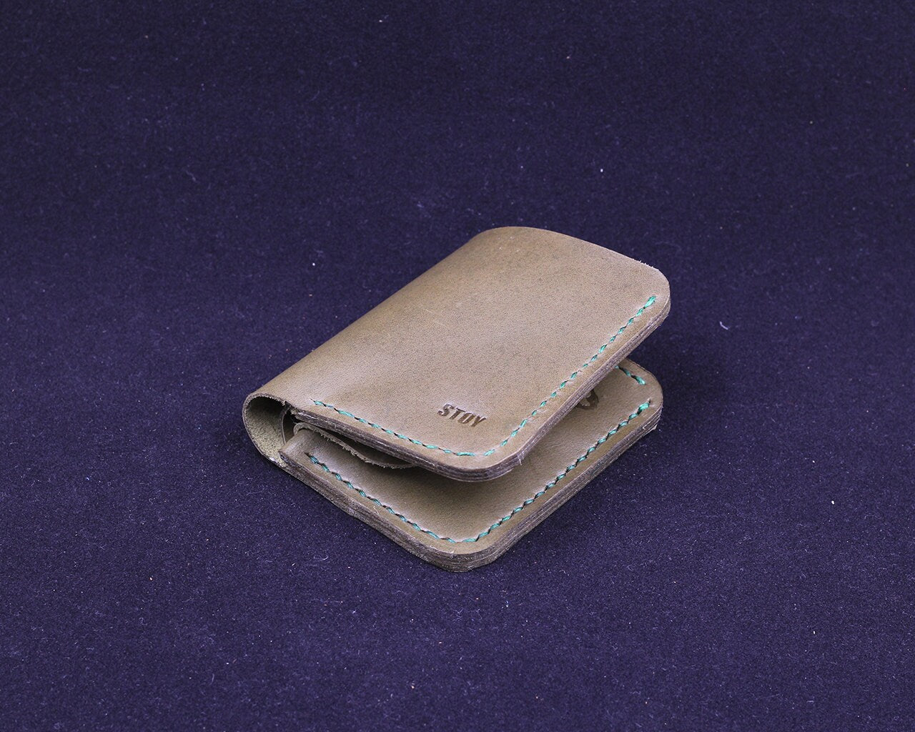 Handmade Leather Wallet - Vertical Coin Cart Wallet - Minimalist Front Pocket Wallet