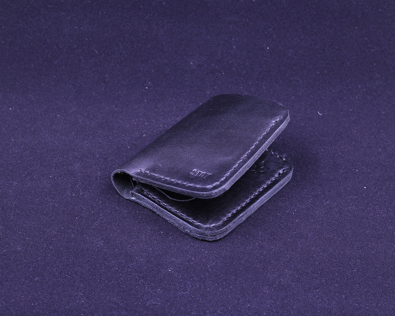 Handmade Leather Wallet - Vertical Coin Cart Wallet - Minimalist Front Pocket Wallet
