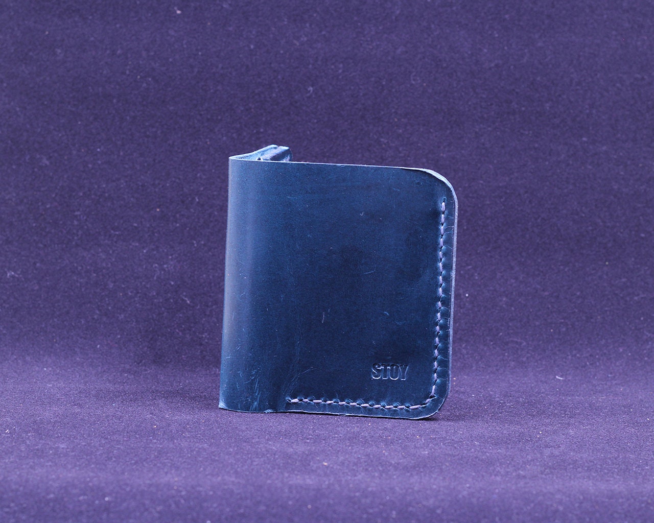 Handmade Leather Wallet - Vertical Coin Cart Wallet - Minimalist Front Pocket Wallet