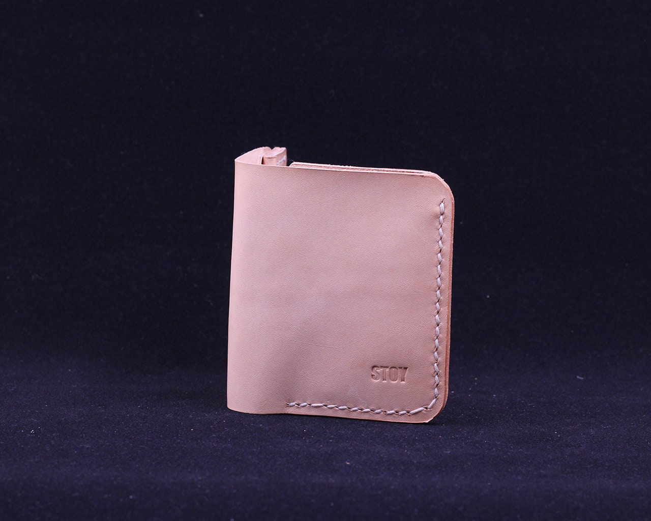 Handmade Leather Wallet - Vertical Coin Cart Wallet - Minimalist Front Pocket Wallet