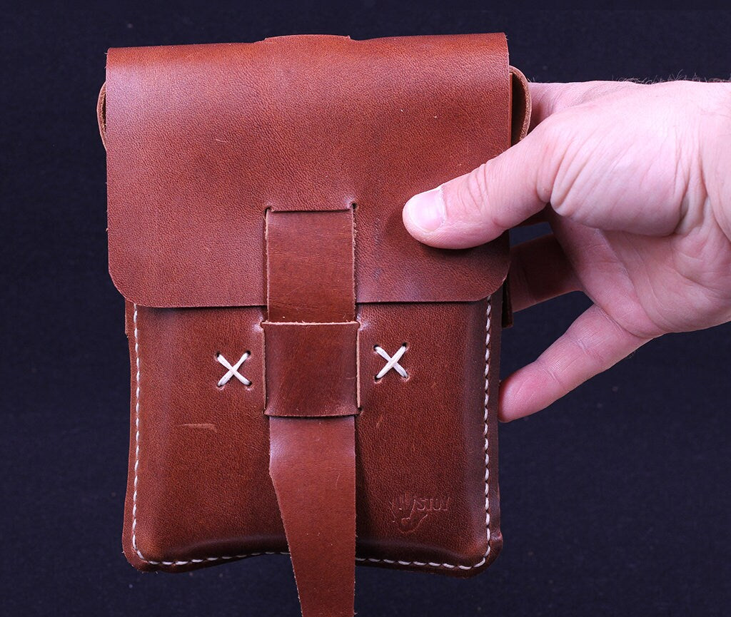 Handmade Leather Cross Body Bag, Leather Shoulder Phone Bag